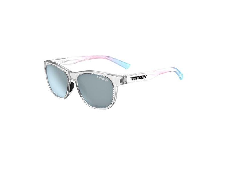 Tifosi Optics Swank Single Lens Sunglasses Avant Clear/Smoke Bright Blue click to zoom image