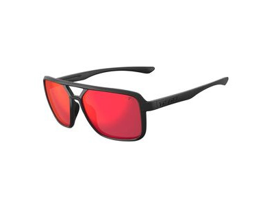 Tifosi Optics Salto Single Lens Sunglasses 2024: Blackout Smoke Red Mirror