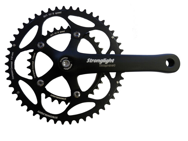 Stronglight Impact Alloy 110PCD 34/48 Chainset 170mm Crank in Black click to zoom image