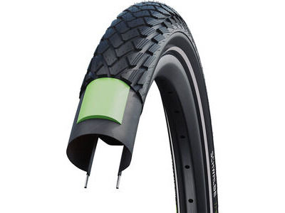 Schwalbe Green Marathon City/Touring Tyre in Black/Reflex (Wired) 16 x 1.35"