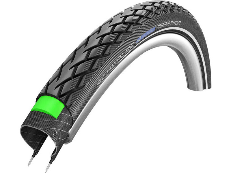 Schwalbe Marathon GreenGuard Touring Endurance Compound Tyre in Black/Reflex 16 x 1.75" click to zoom image