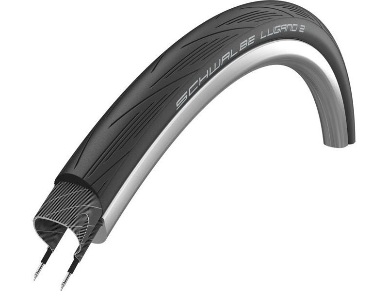 Schwalbe Schwalbe Lugano II Endurance Active-Line Tyre in Black 700 x 25mm (Wired) click to zoom image