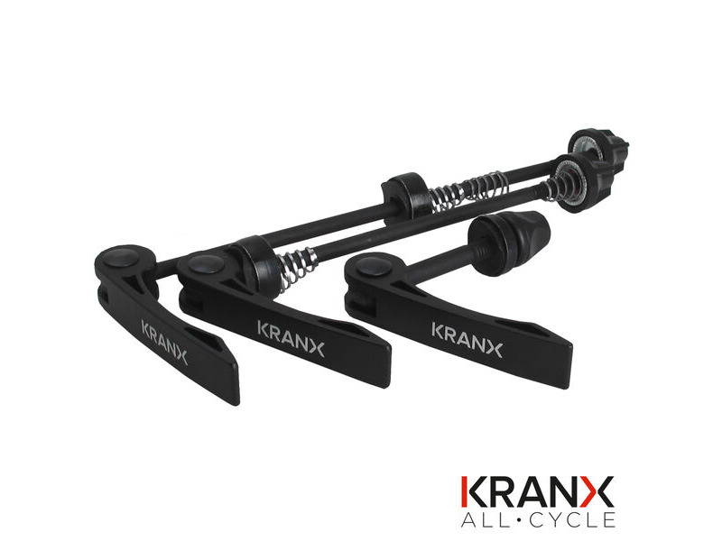 KranX Alloy 3-Piece Q/R Skewer Set in Black click to zoom image
