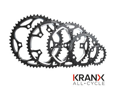 KranX 104BCD Alloy CNC Narrow-Wide Chainring in Black