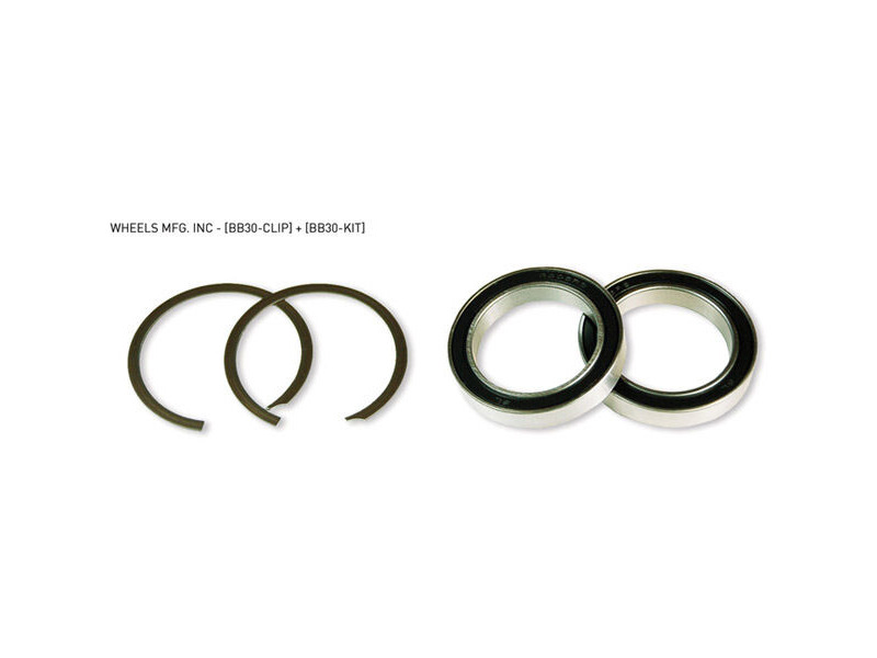 Wheels Manufacturing BB30 service kit with 2 clips and 2 x 6806 angular contact bearings click to zoom image