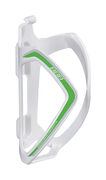 BBB FlexCage Bottle Cage  White, Green Decal  click to zoom image