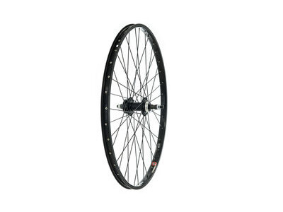Raleigh 26 X 1.75" Rear DISC Wheel, Black, Nutted Axle, Screw On