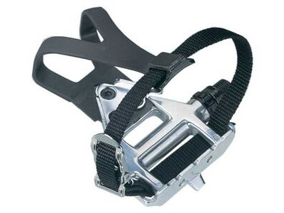 Unbranded LU961 Alloy Road Pedals with Clips and Straps