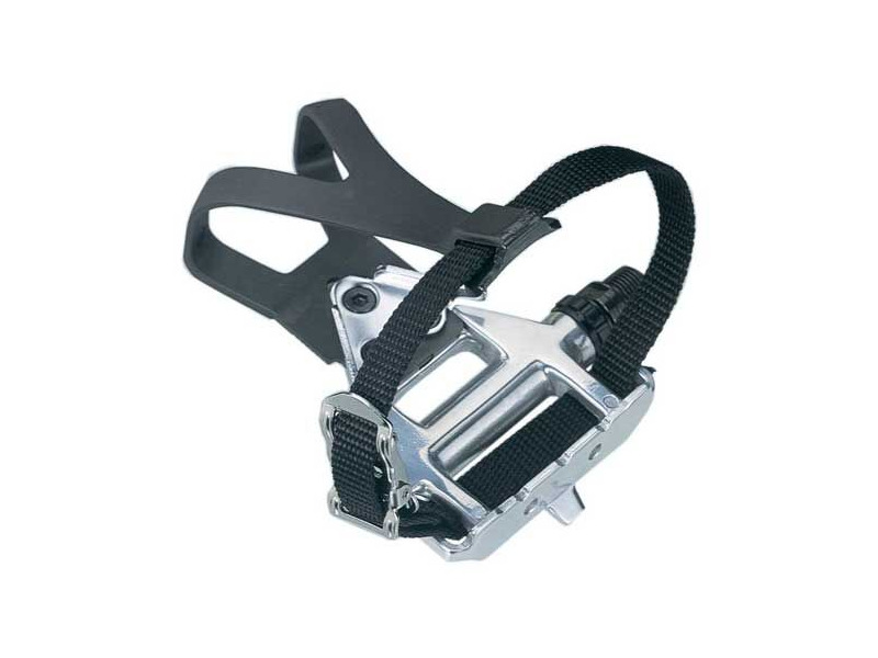 Unbranded LU961 Alloy Road Pedals with Clips and Straps click to zoom image