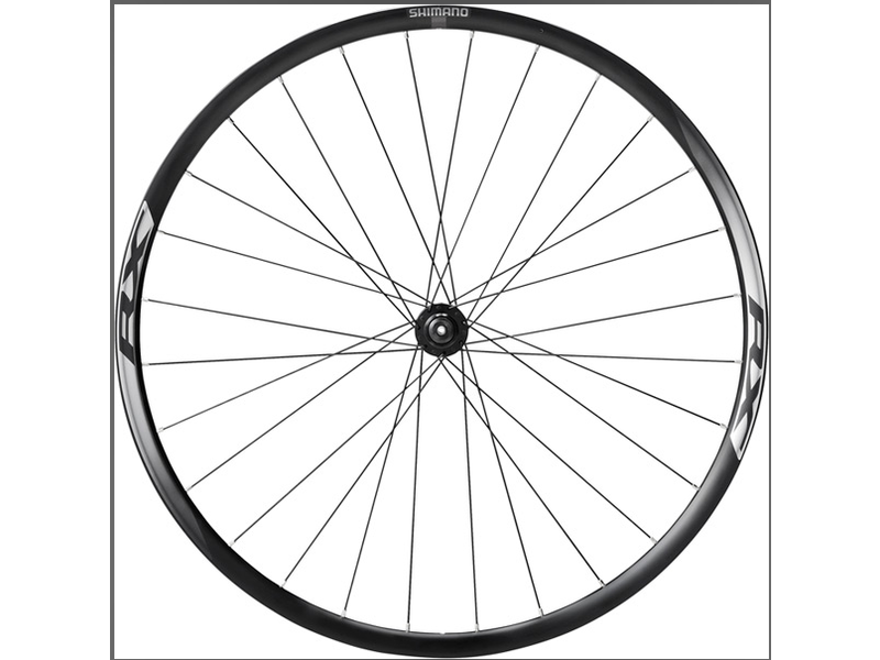 Shimano WH-RX010 Disc Road Wheel, Clincher 24 mm, Black, Front click to zoom image