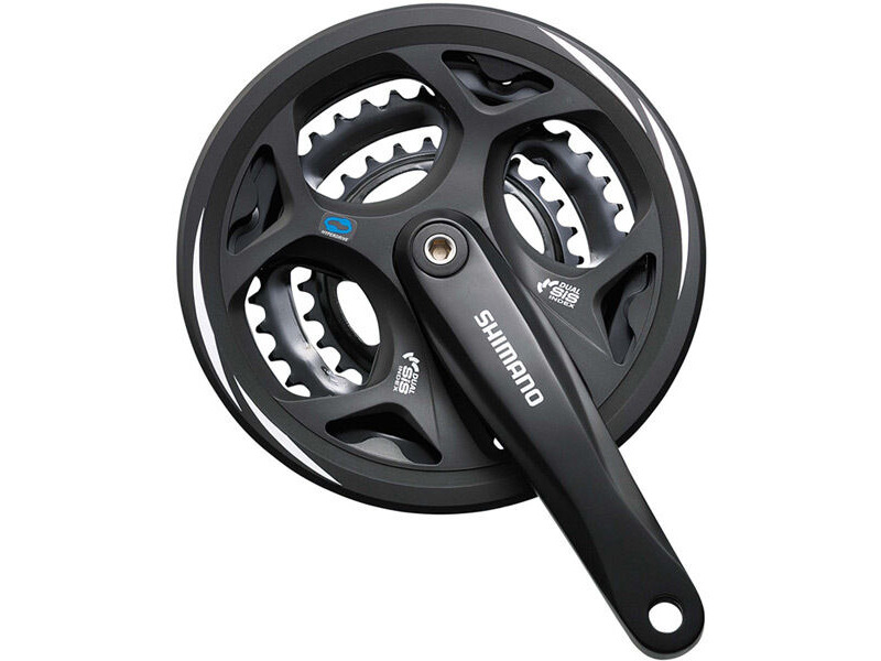 Shimano FC-M311 Altus square taper chainset, with chainguard click to zoom image