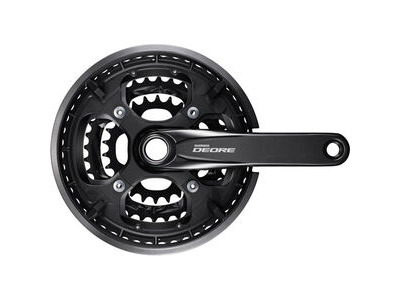 Shimano FC-T6010 Deore 10-speed chainset, 48/36/26T, with chainguard, black, 170mm