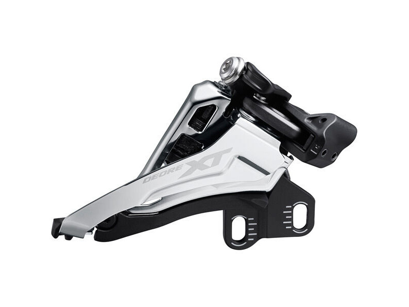 Shimano FD-M8100-E Deore XT front mech, 12-speed double, side swing, E-type mount click to zoom image