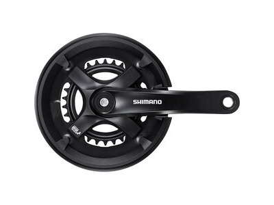 Shimano FC-TY501 chainset 46 / 30, double, 7 / 8-speed, 170 mm, with chainguard, black