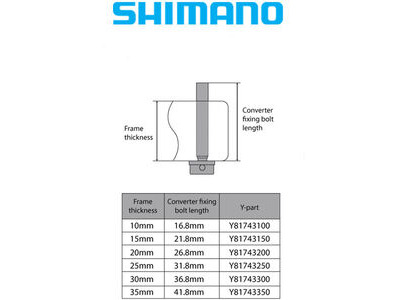 Shimano BR-RS505 calliper fixing bolt C, for 10mm frame, 23mm bolt
