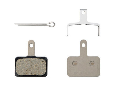 Shimano B03S disc brake pads and spring, steel backed, resin