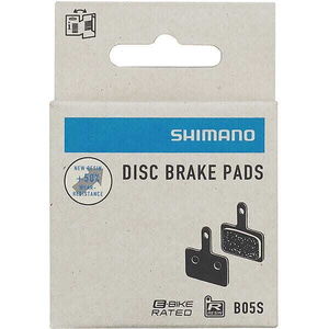 Shimano B05S disc brake pads and spring, steel backed, resin click to zoom image