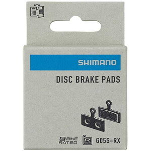 Shimano G05S-RX disc pads & spring, steel back, resin click to zoom image