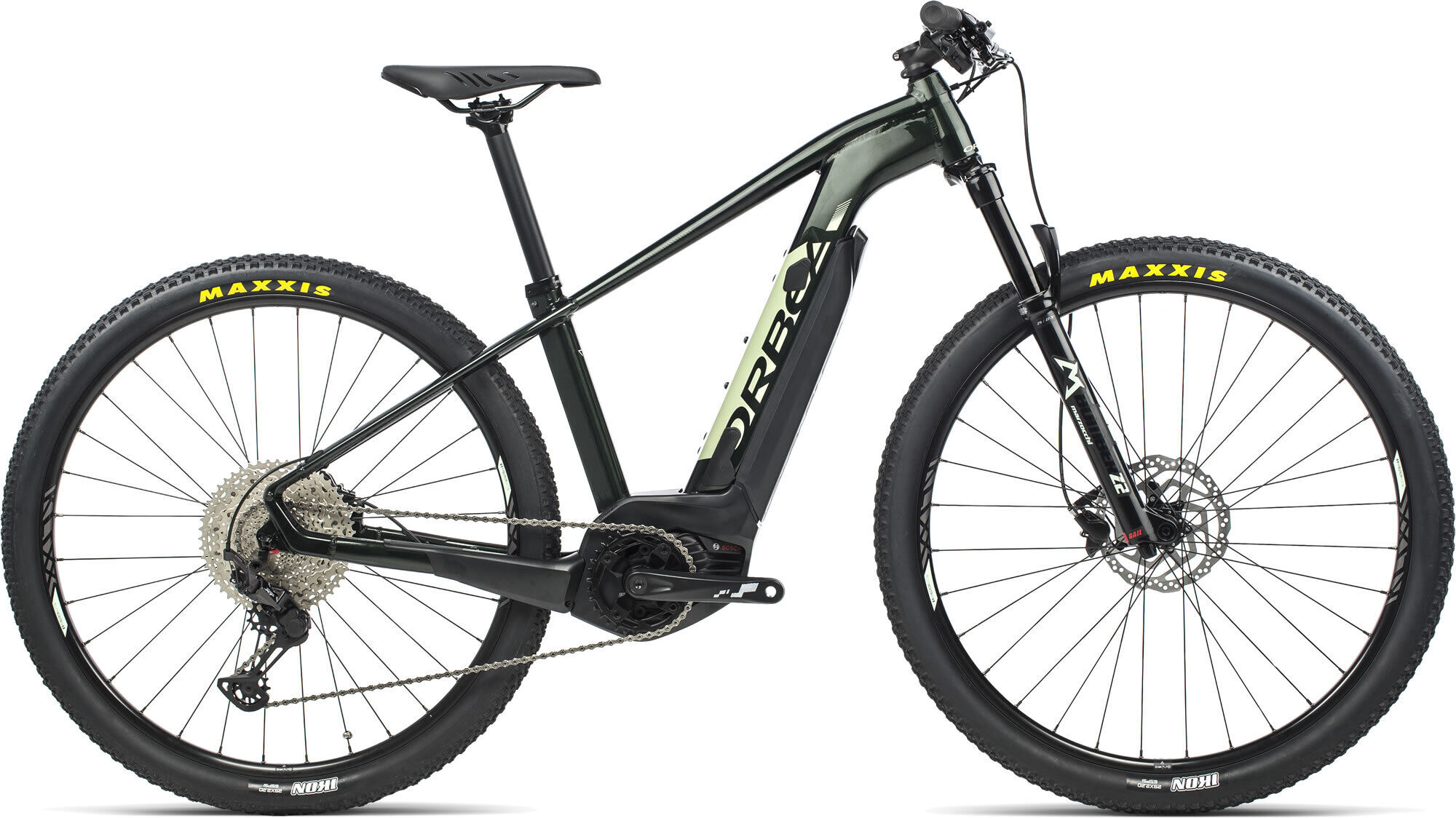 dark green mountain bike