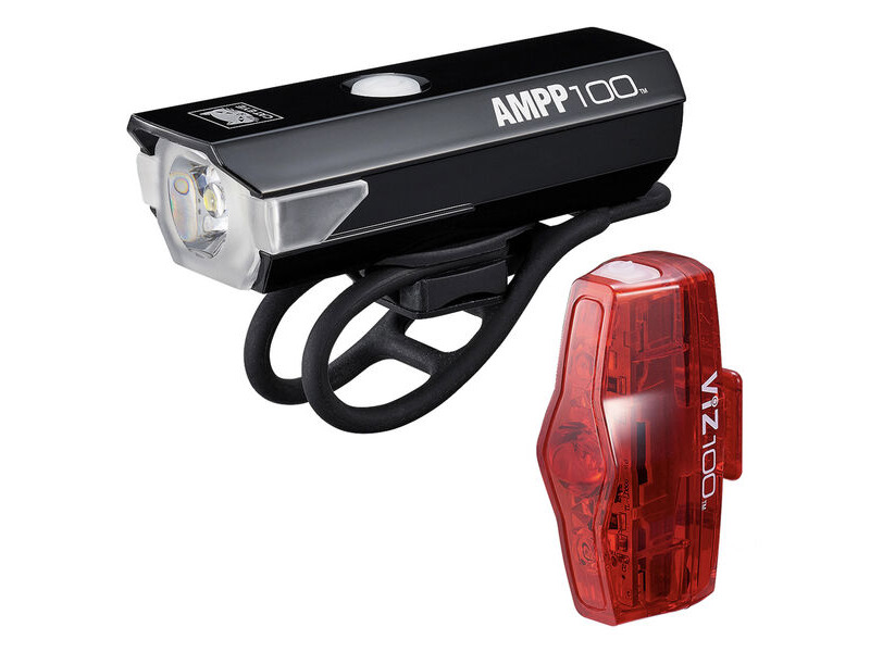 Cateye Ampp 100 / Viz 100 Bike Light Set click to zoom image