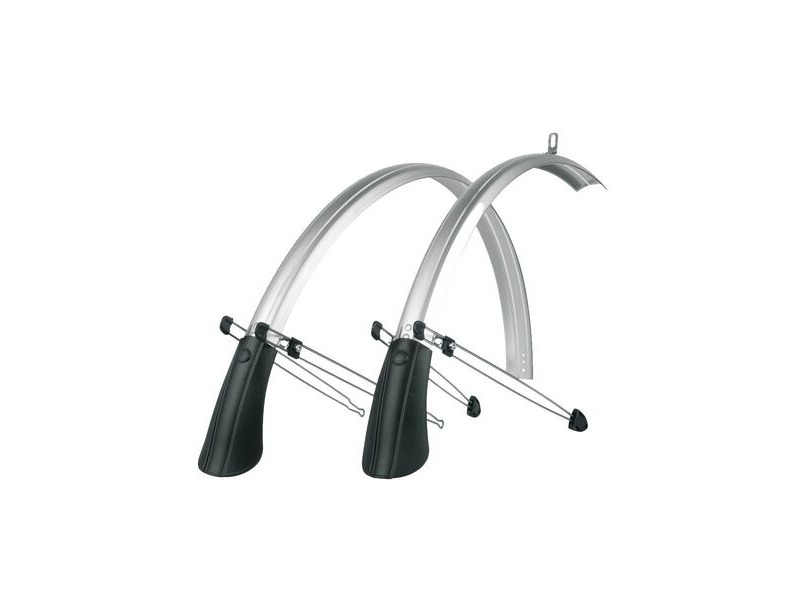 SKS Commuter Mudguard Set With Spoiler Silver 28" click to zoom image
